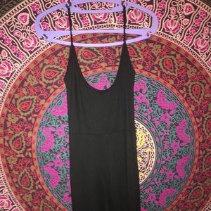Black romper with open back